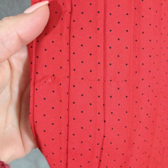 Retro Pin Up Style Dress Asian Cats Polka Dot Top Shirt Layering Unique Funky - Picture 11 of 11